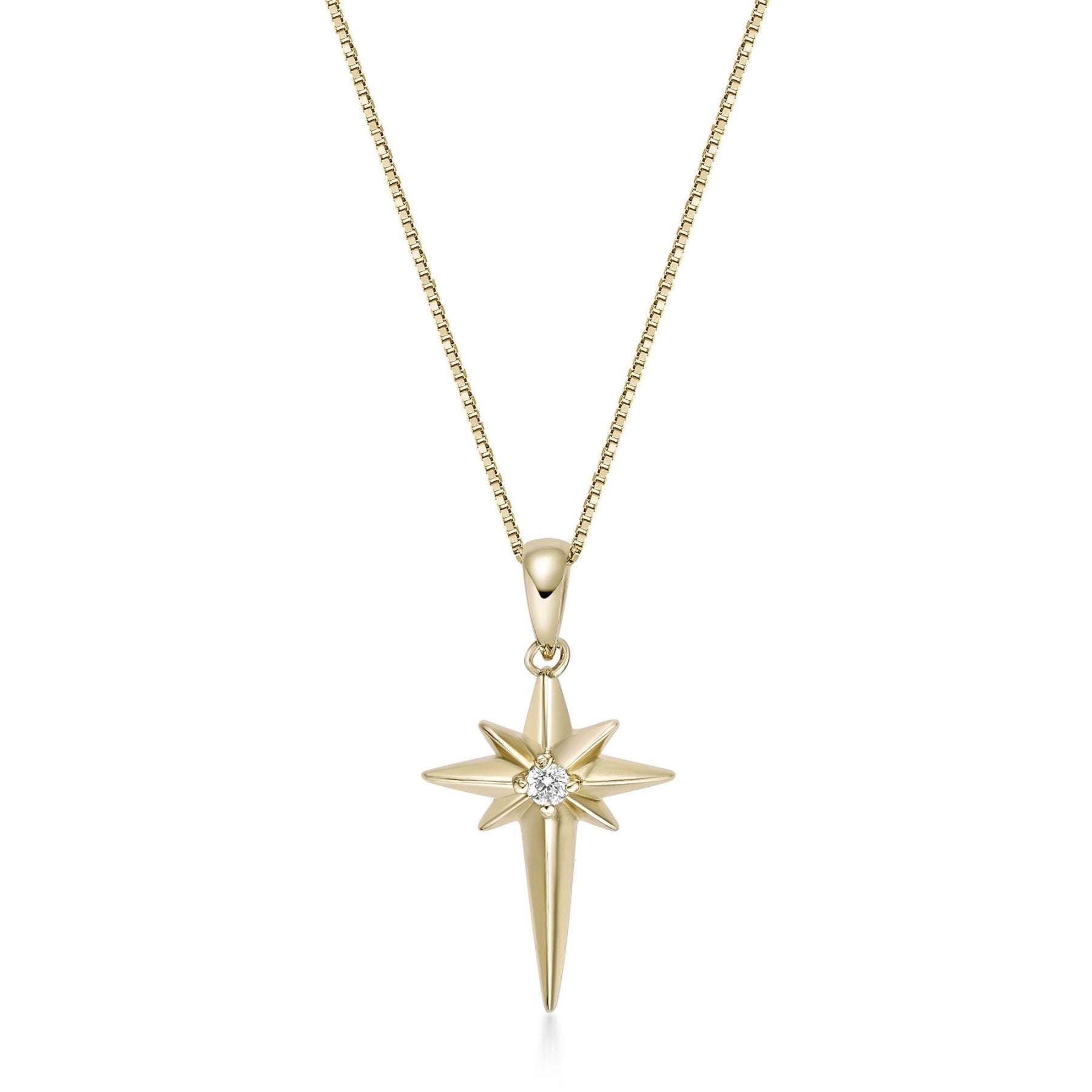 Lab Grown Diamond Star Pendant Necklace