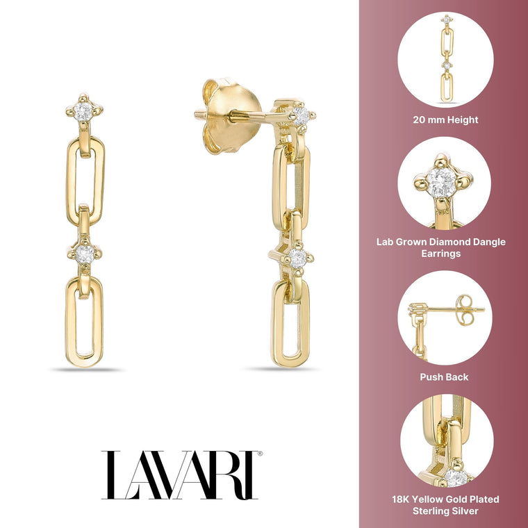Paperclip Chain Dangle earrings