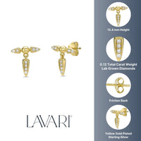 Lab Grown Diamond Spike Dangle Earring