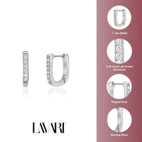 Rounded Square Hoop Earrings