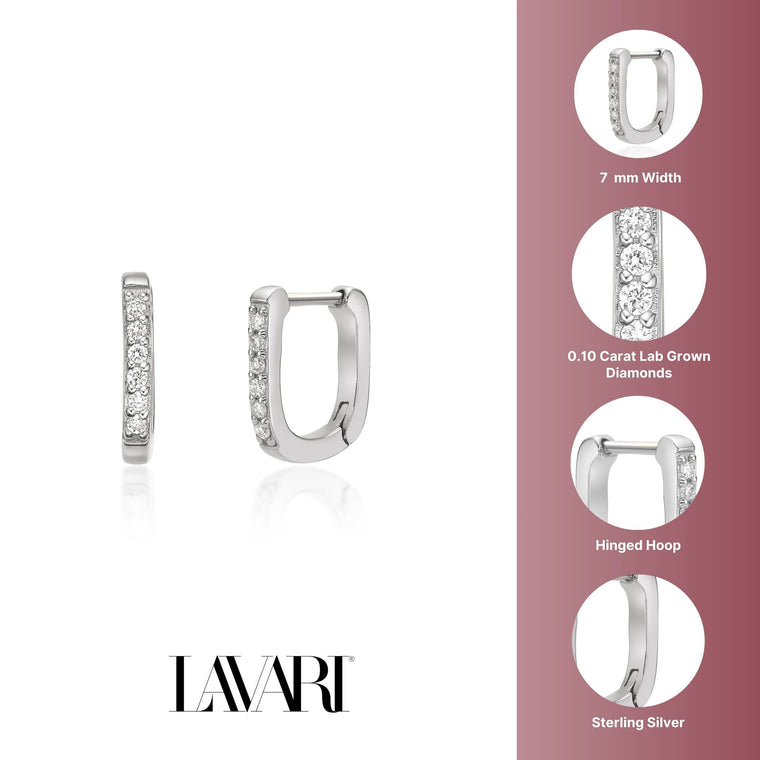Rounded Square Hoop Earrings