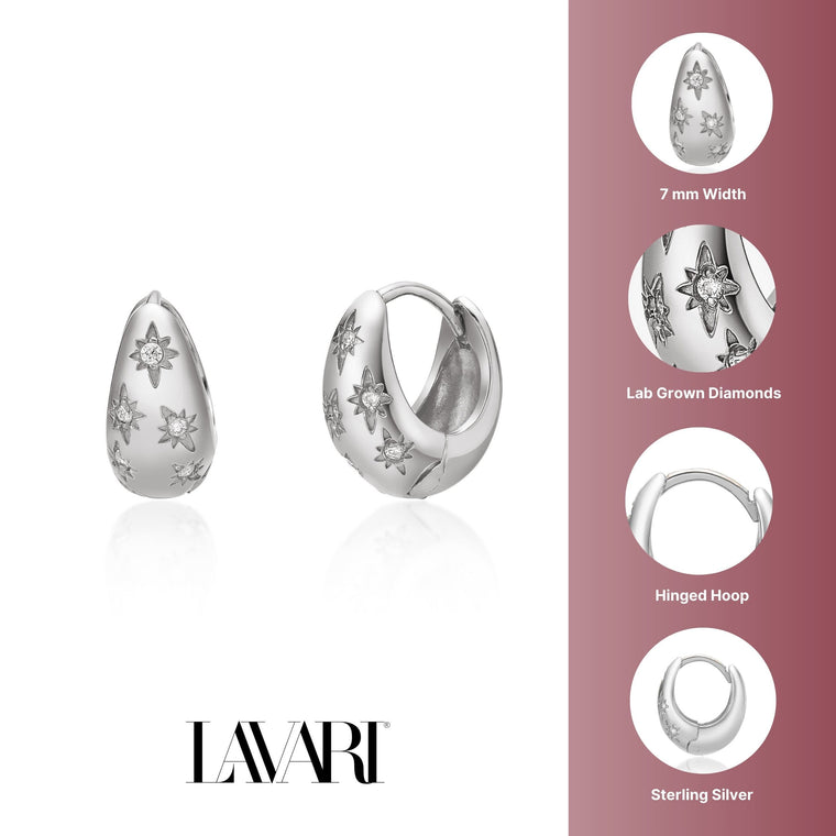 Star Hoop Earrings