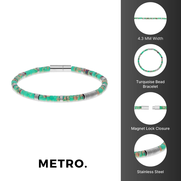 Beaded Bracelet in Stainless Steel