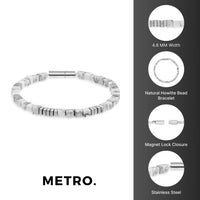 Beaded Bracelet in Stainless Steel