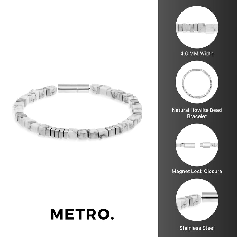 Beaded Bracelet in Stainless Steel
