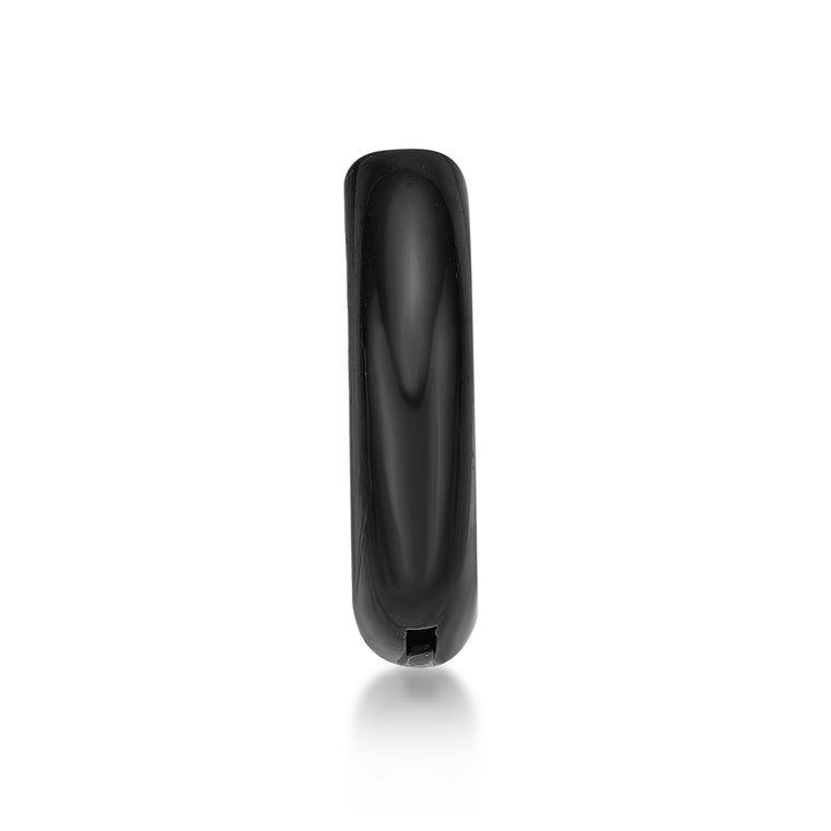 Plain Hoop Earring in Black Ion Plated Stainless Steel