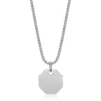 Men's Two-Tone Black Spinel Medallion Pendant in Sterling Silver