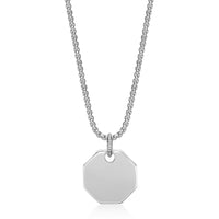 Men's Two-Tone Black Spinel Medallion Pendant in Sterling Silver