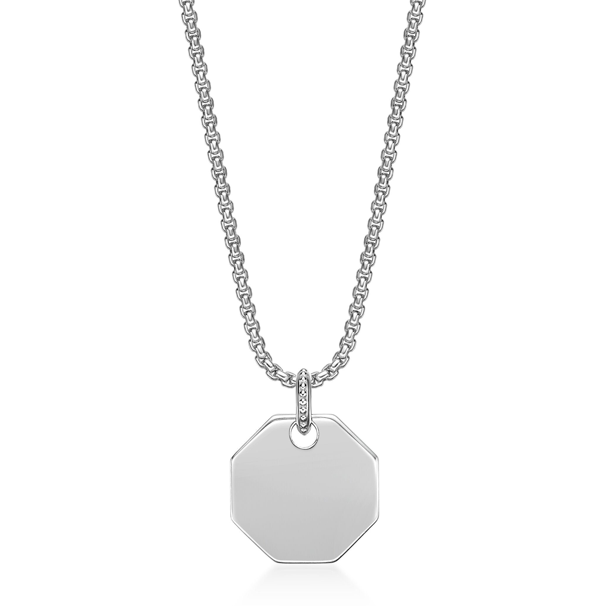 Men's Two-Tone Black Spinel Medallion Pendant in Sterling Silver