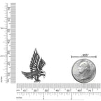 Black Spinel Eagle Pendant in Sterling Silver