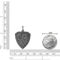 Pegasus Sheild Pendant in Sterling Silver