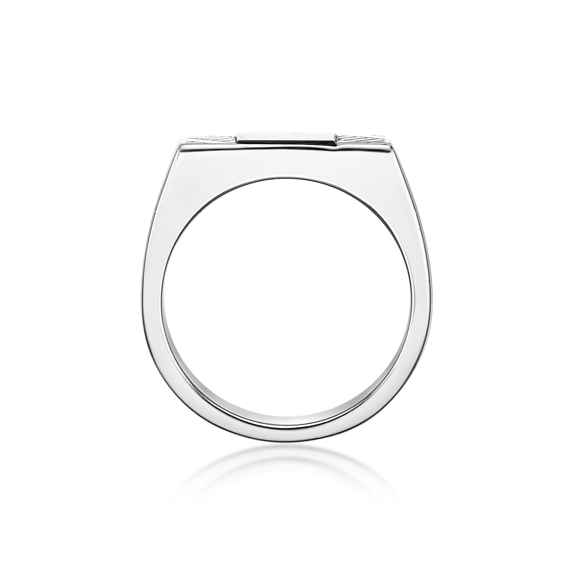 Men's Black Onyx Ring in Sterling Silver