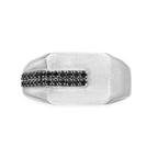 Men's Black Diamond Ring in Sterling Silver (1/4 ct. tw.)