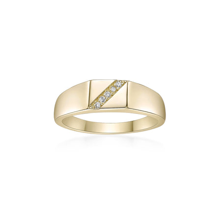 Slash Signet Ring