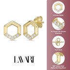 Hexagon Stud Earrings