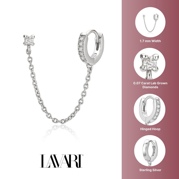 Chain Stud and Huggie Earring