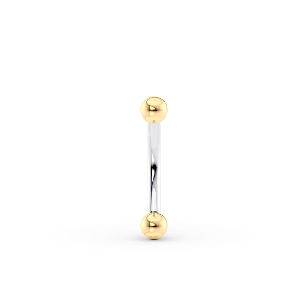 Banana Pin Barbell Eyebrow Piercing - 14G