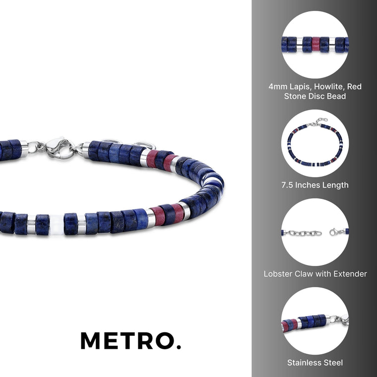 Beaded Bracelet in Stainless Steel