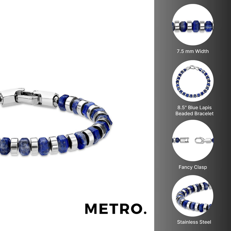 Beaded Bracelet in Stainless Steel