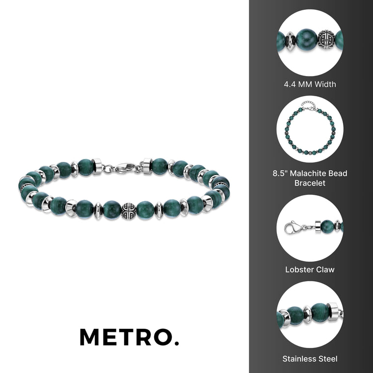 Beaded Bracelet in Stainless Steel