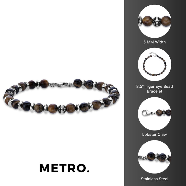 Beaded Bracelet in Stainless Steel