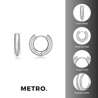 Plain Hoop Earring in Stainless Steel