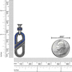 Men's Lab-Created Blue Sapphire Pendant inn Sterling Silver