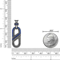 Men's Lab-Created Blue Sapphire Pendant inn Sterling Silver