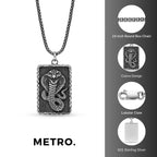 Men's Cobra Pendant in Sterling Silver