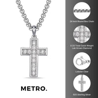 Beveled Edge Pendant in Sterling Silver