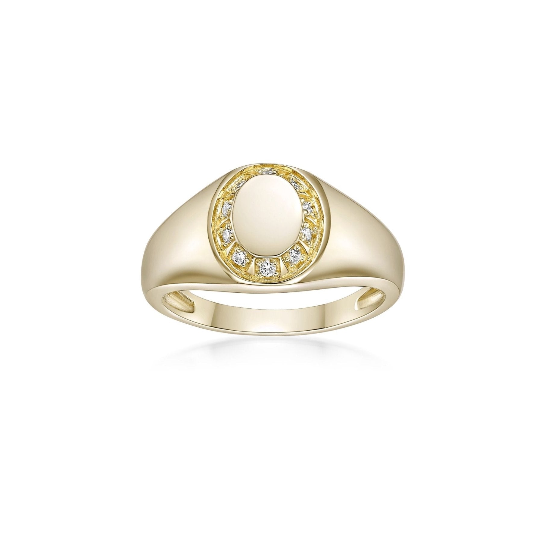 Lab Grown Diamond Oval Signet Ring