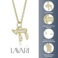Lab Grown Diamond Chai Necklace Pendant