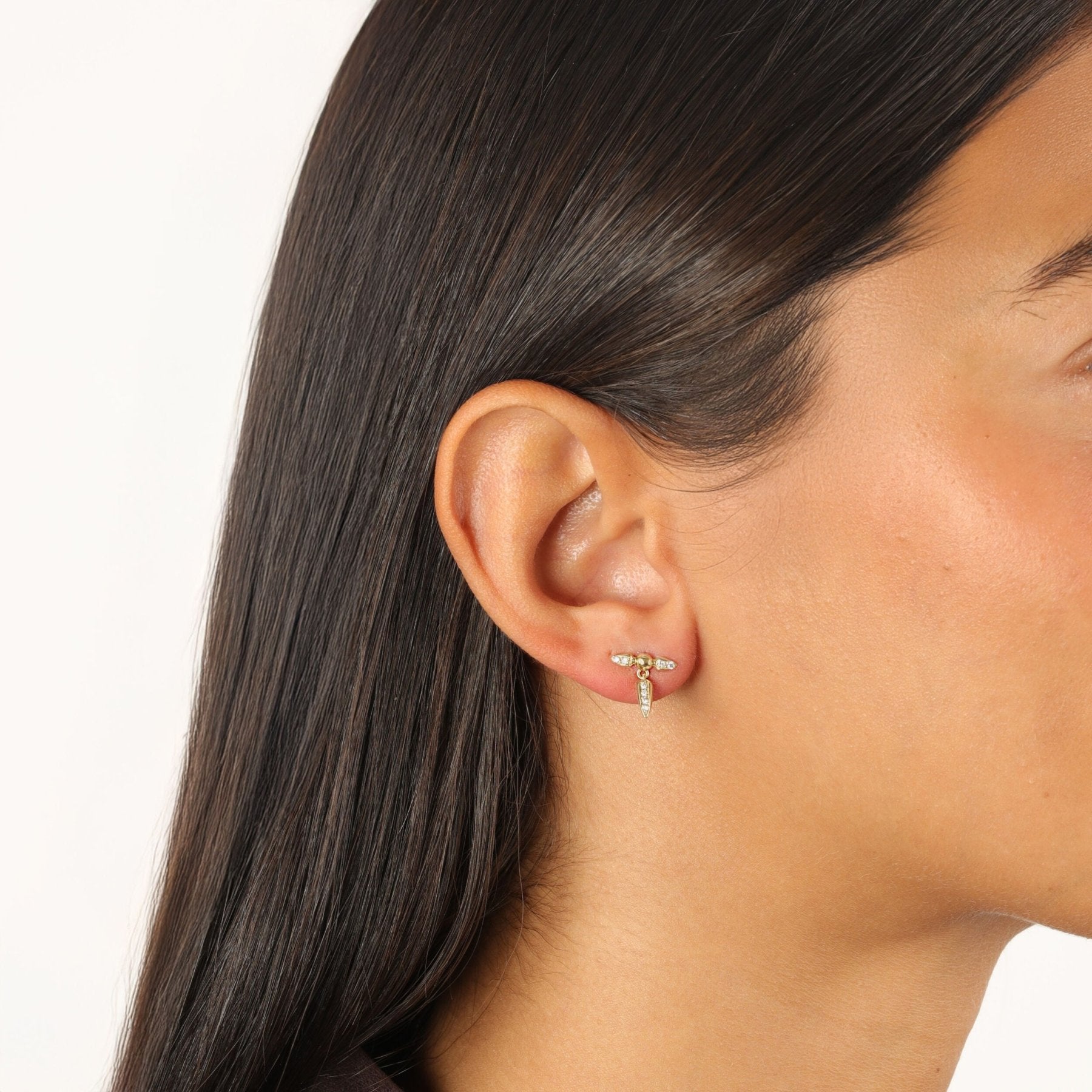 Lab Grown Diamond Spike Dangle Earring