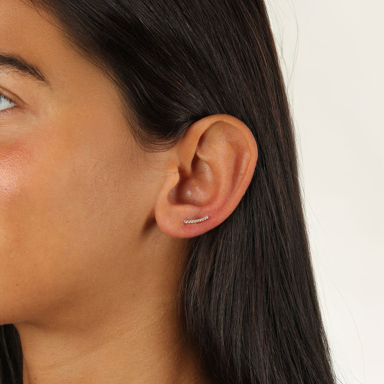 18 G (1.0 mm) Curved Cartilage Earring in 14K Gold