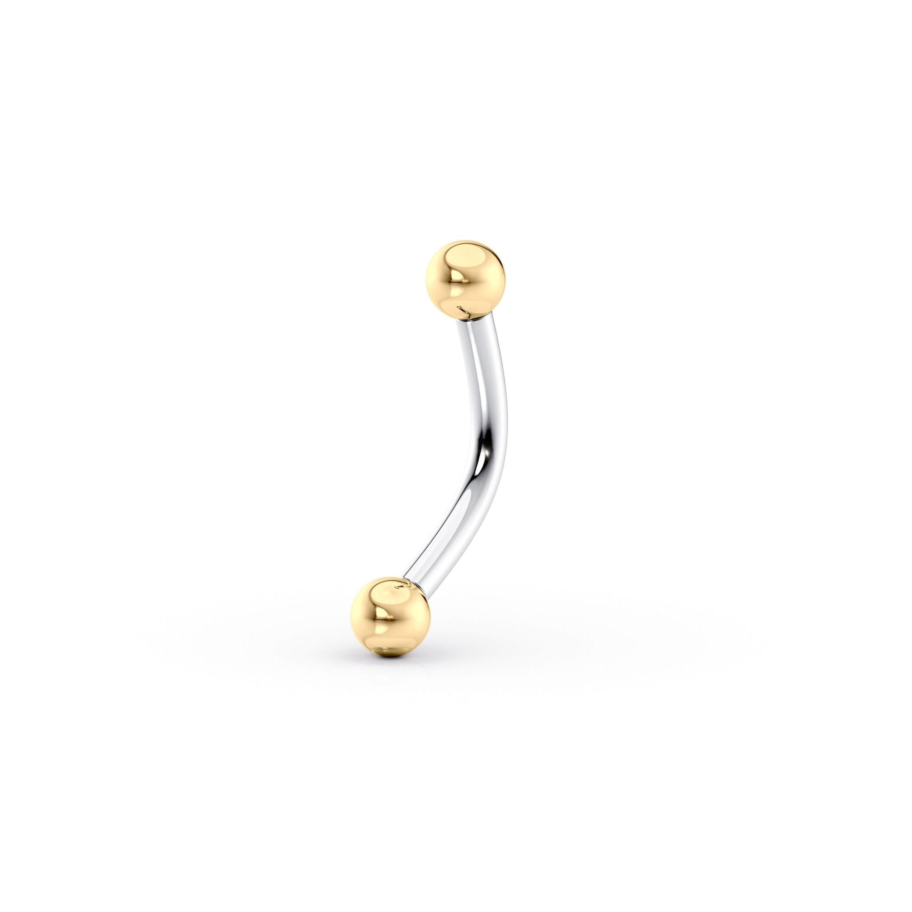 Banana Pin Barbell Eyebrow Piercing - 14G