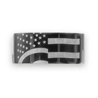 American Flag Band in Black Ion-Plated Stainless Steel
