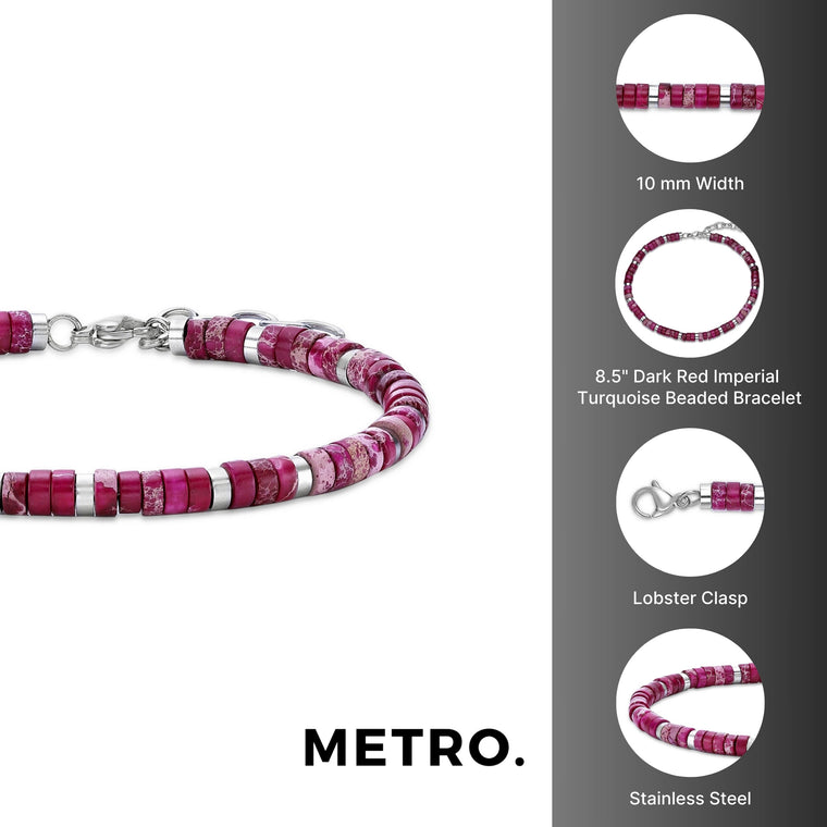 Beaded Bracelet in Stainless Steel