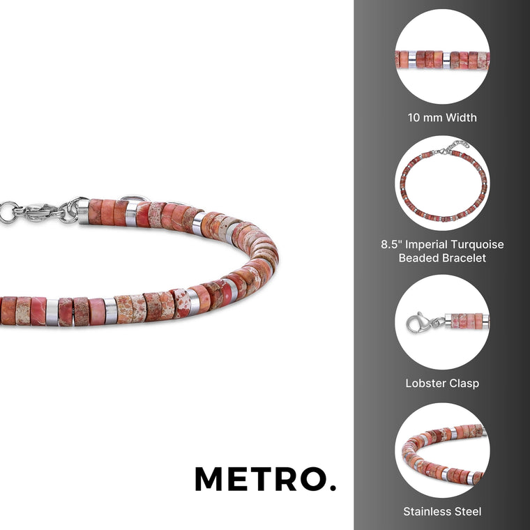 Beaded Bracelet in Stainless Steel