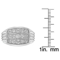 Ribbed Cluster Ring in Sterling Silver