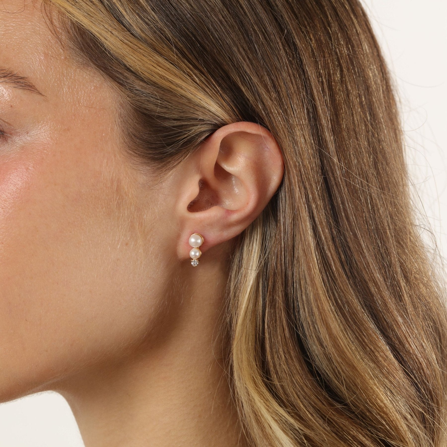 Pearl Drop Down Earrings