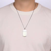 Texas Flag Dog Tag in Steel High Polish Stainless Steel