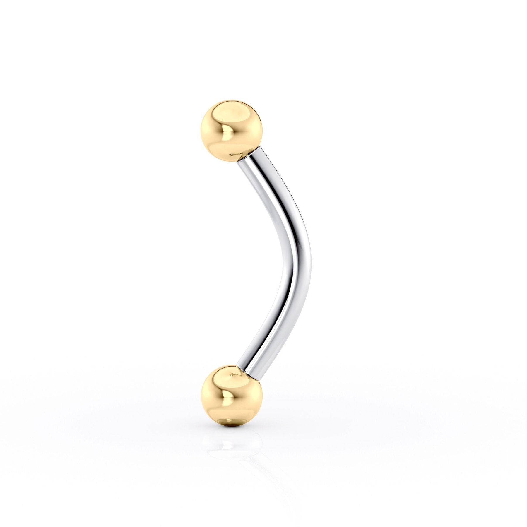 Banana Pin Barbell Eyebrow Piercing - 14G