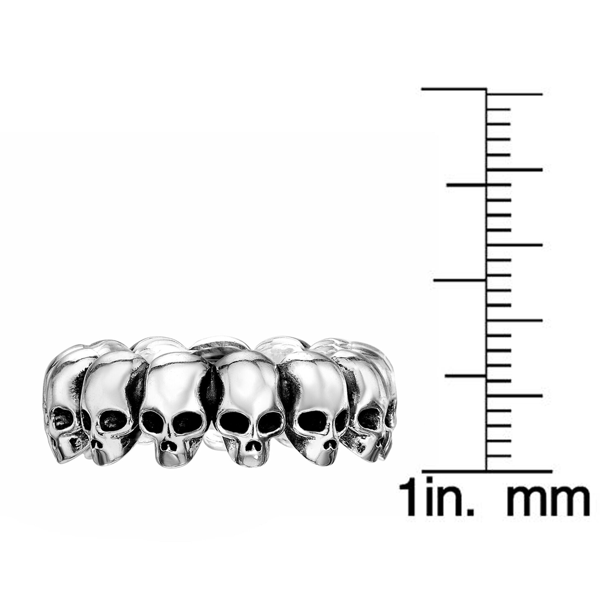 Men's Skull Ring in Sterling Silver
