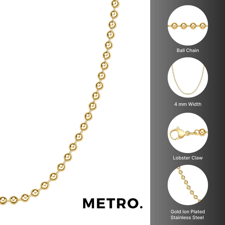 Stainless Steel Replacement Ball Chain, 20-30 inch