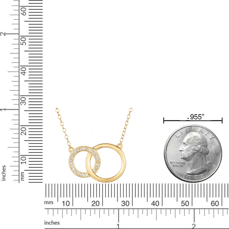Interlocking Cirlces Pendant in