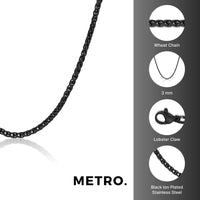 Thin Chain in Black Ion Plated Stainless Steel