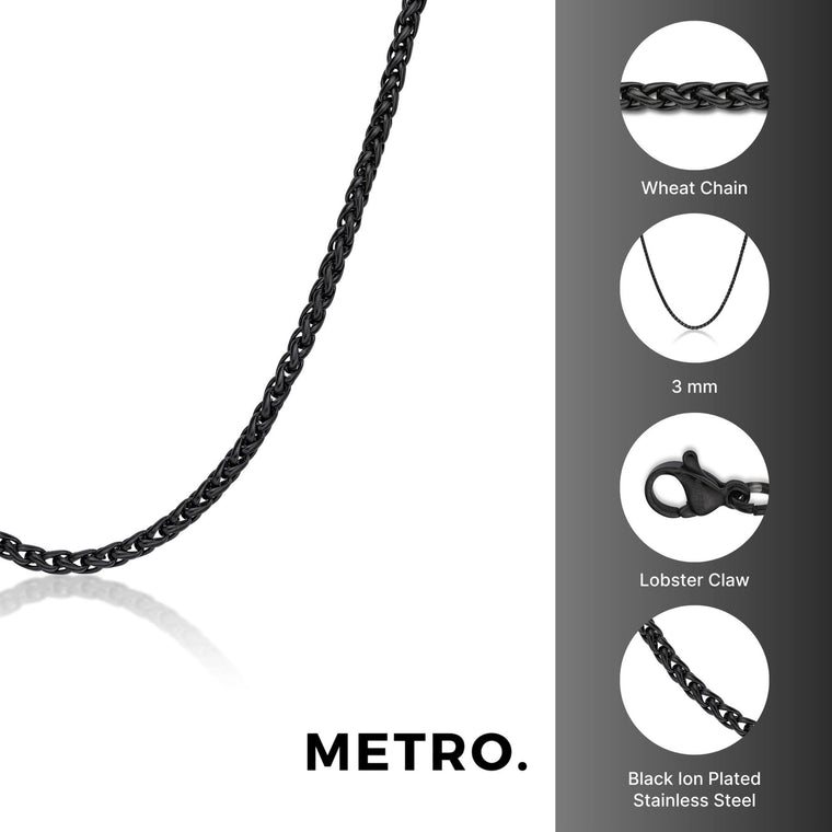 Thin Chain in Black Ion Plated Stainless Steel