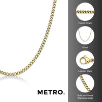 Thin Chain in Gold Ion Plated Stainless Steel