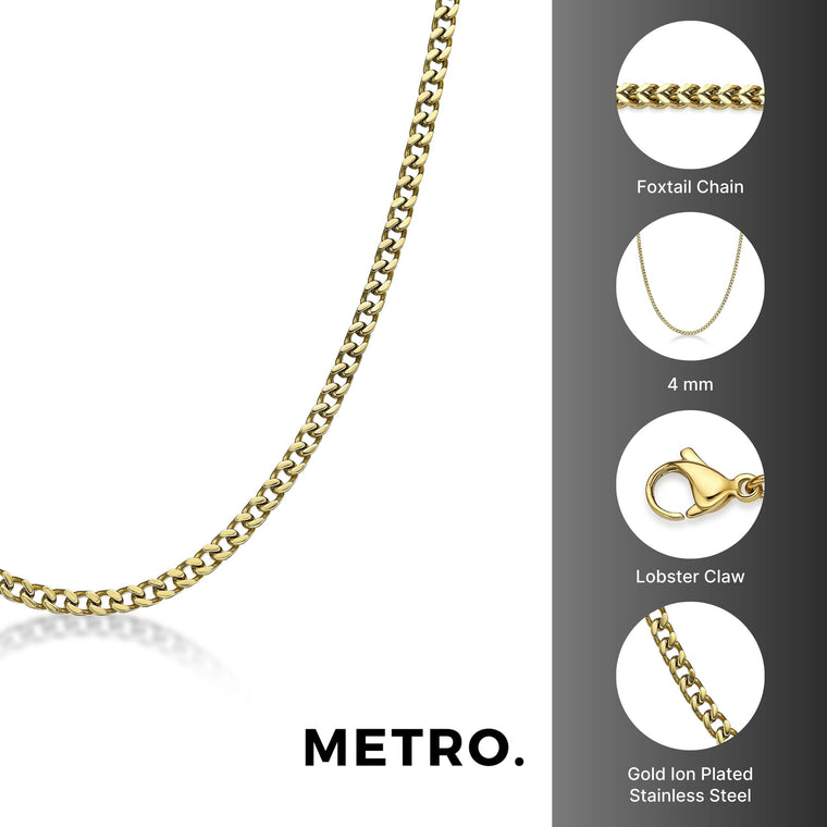 Thin Chain in Gold Ion Plated Stainless Steel