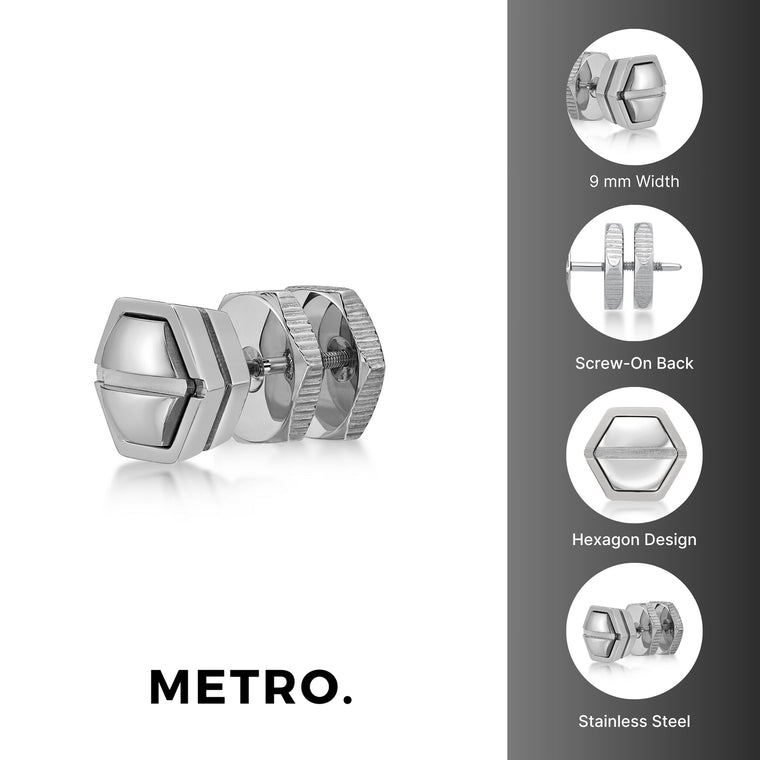 Mano Stud Earring in Stainless Steel